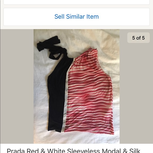 Prada Modal & Silk Blouse w/ Bow at Shoulder - Picture 5 of 6